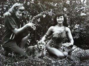Bettie Page With Photographer Bunny Yeager