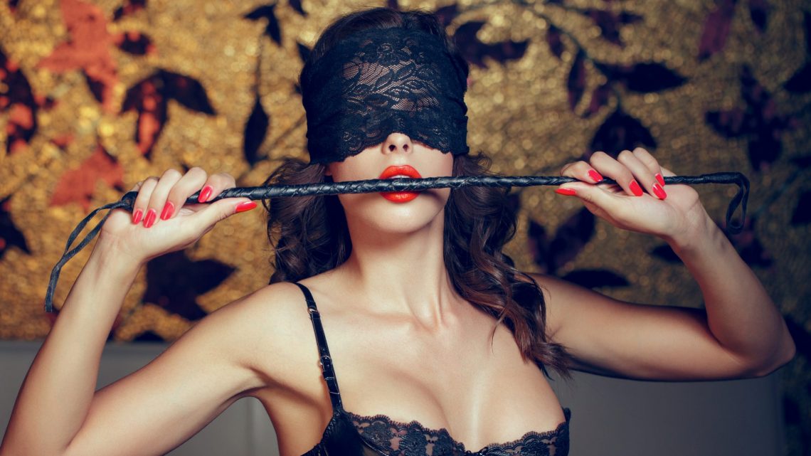 voyeur woman in blindfold